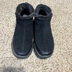 Skechers Black Faux Fur Ankle Boots